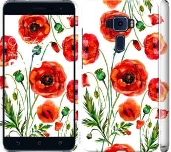 

Чехол Нарисованные маки для Asus Zenfone 3 ZE552KL 744259