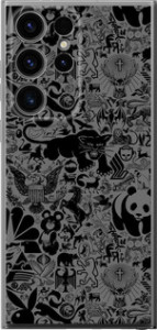 Чехол Чёрно-серый стикер бомбинг для Samsung Galaxy S24 Ultra