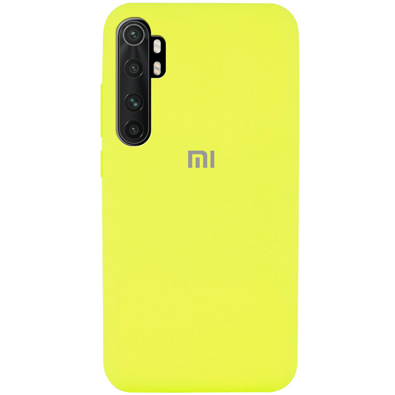 Чехол Silicone Cover Full Protective (AA) для Xiaomi Mi Note 10 Lite (Желтый / Flash)