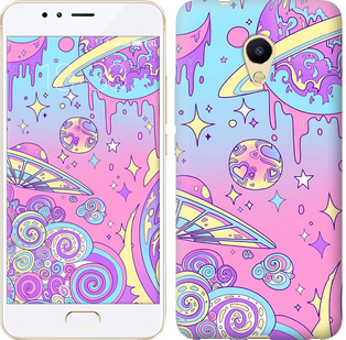Чехол Розовая галактика для Meizu M5s