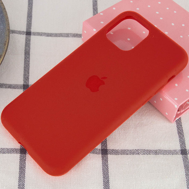 Фото Чехол Silicone Case Full Protective (AA) для Apple iPhone 11 Pro Max (6.5") (Красный / Dark Red) на vchehle.ua