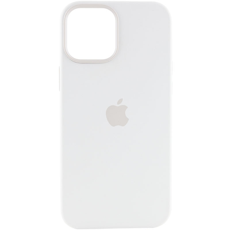 Фото Уценка Чехол Silicone case (AAA) with Magsafe and Animation для Apple iPhone 12 Pro Max (6.7") (Дефект упаковки / Белый / White) на vchehle.ua