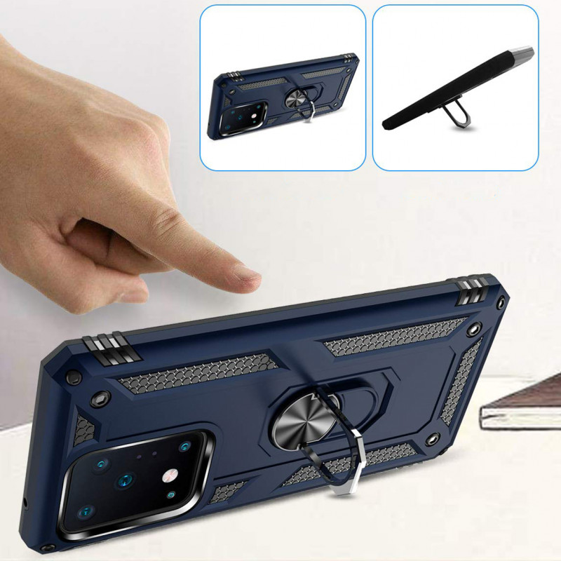 Ударостійкий чохол Serge Ring for Magnet на Samsung Galaxy S20 Ultra (Темно синій) в магазині vchehle.ua