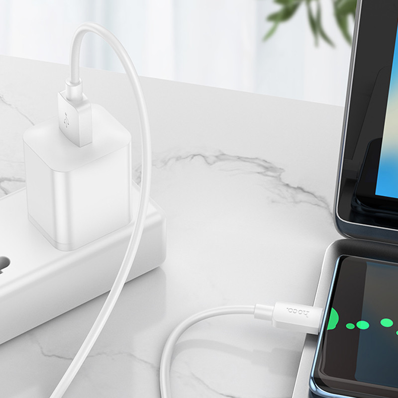 Купити Дата кабель Hoco X96 Hyper USB для Type-C 27W (1m) (White) на vchehle.ua