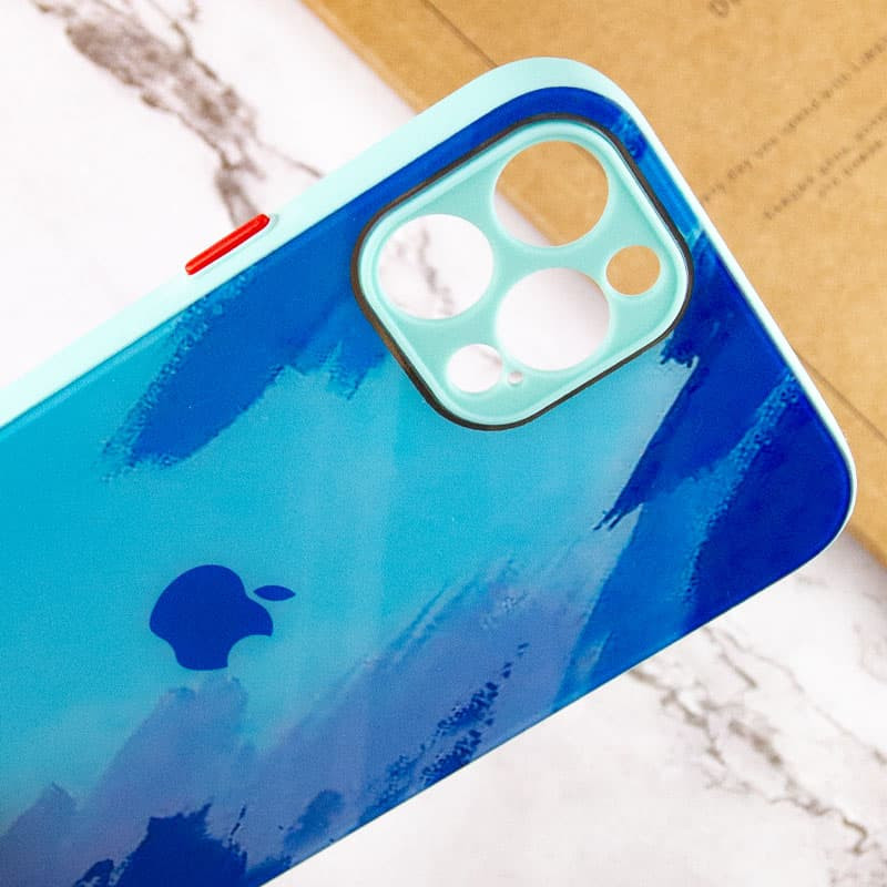 Фото Чехол TPU+Glass Impasto abstract на Apple iPhone 12 Pro Max (6.7") (Blue) в маназині vchehle.ua