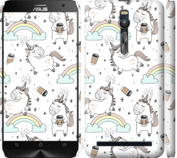 

Чехол Единорог и кофе для Asus Zenfone 2 ZE551ML 841145