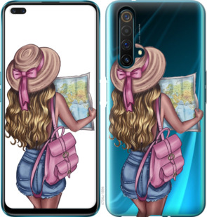

Чехол Девушка с картой для Realme X50 919286