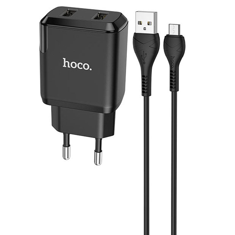 

МЗП HOCO N7 (2USB/2,1A) + USB - MicroUSB (Чорний) 1178856
