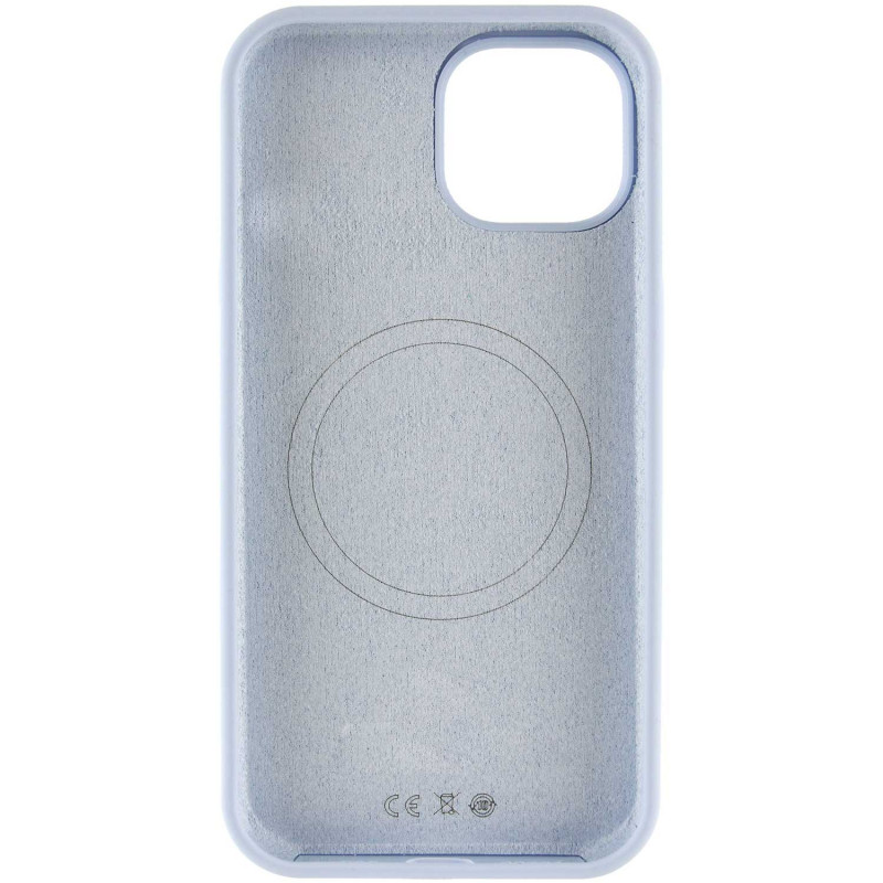 Фото Чохол Silicone Case Full Protective (AA) NO LOGO with Magnetic Safe на Apple iPhone 12 Pro Max (6.7") (Блакитний / Lilac Blue) в маназині vchehle.ua