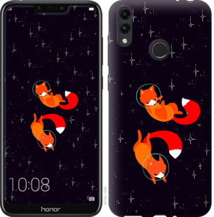 

Чехол Лисички в космосе для Huawei Honor 8C 870433