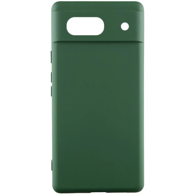 Чехол TPU GETMAN Liquid Silk Full Camera для Google Pixel 6 (Зеленый / Dark green)