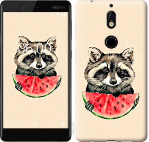 Чехол Енотик с арбузом для Nokia 7
