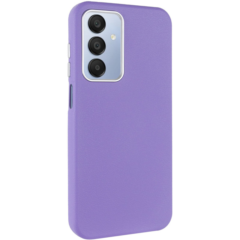 Кожаный чехол Leather Case Metal Buttons для Samsung Galaxy A15 4G/5G / M15 5G (Light Purple)