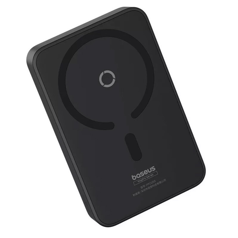 Портативное ЗУ Power Bank Baseus MagPro Magnetic Bracket PD20W с БЗУ 5000mAh PPCXZ05 (Black) в магазине vchehle.ua