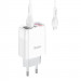 МЗП Hoco C93A Easy charge 3-port digital display charger + MicroUSB (White) в магазині vchehle.ua