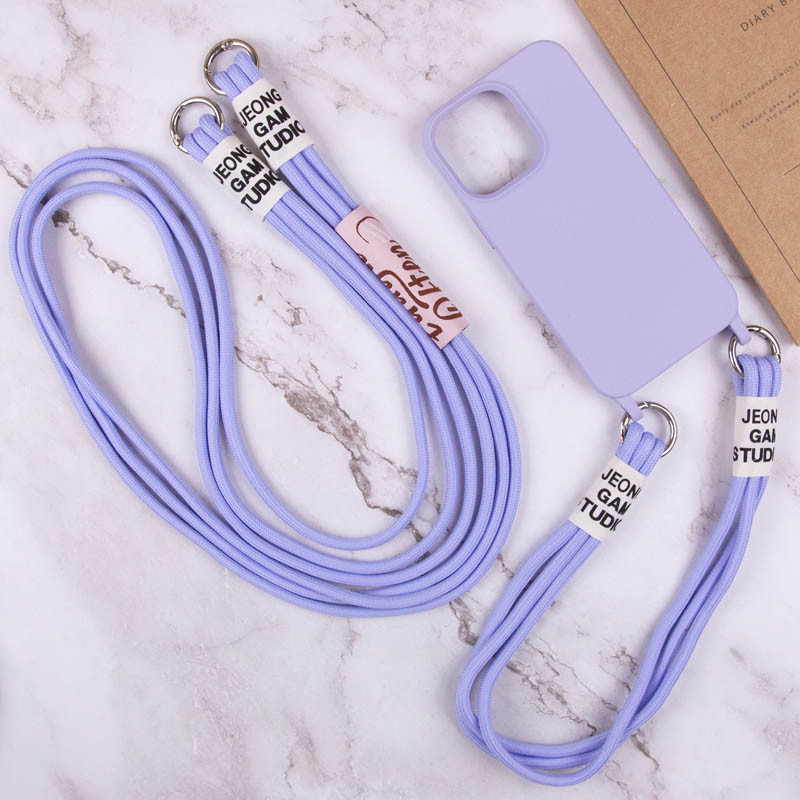 Замовити Чохол TPU two straps California на Apple iPhone 12 Pro / 12 (6.1") (Бузковий) на vchehle.ua