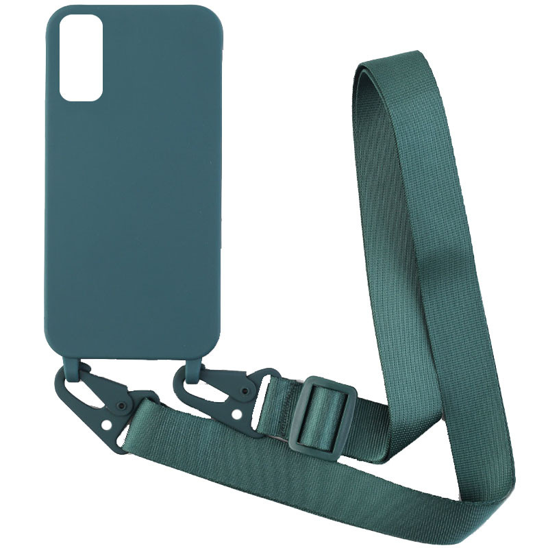 

Чохол Crossbody з довгим кольоровим ремінцем на Samsung Galaxy S20 (Зелений) 1187356