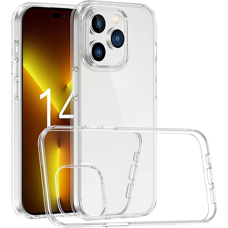 Фото TPU чехол Epic Transparent 1,5mm для Apple iPhone 14 Pro (6.1") (Бесцветный (прозрачный)) на vchehle.ua