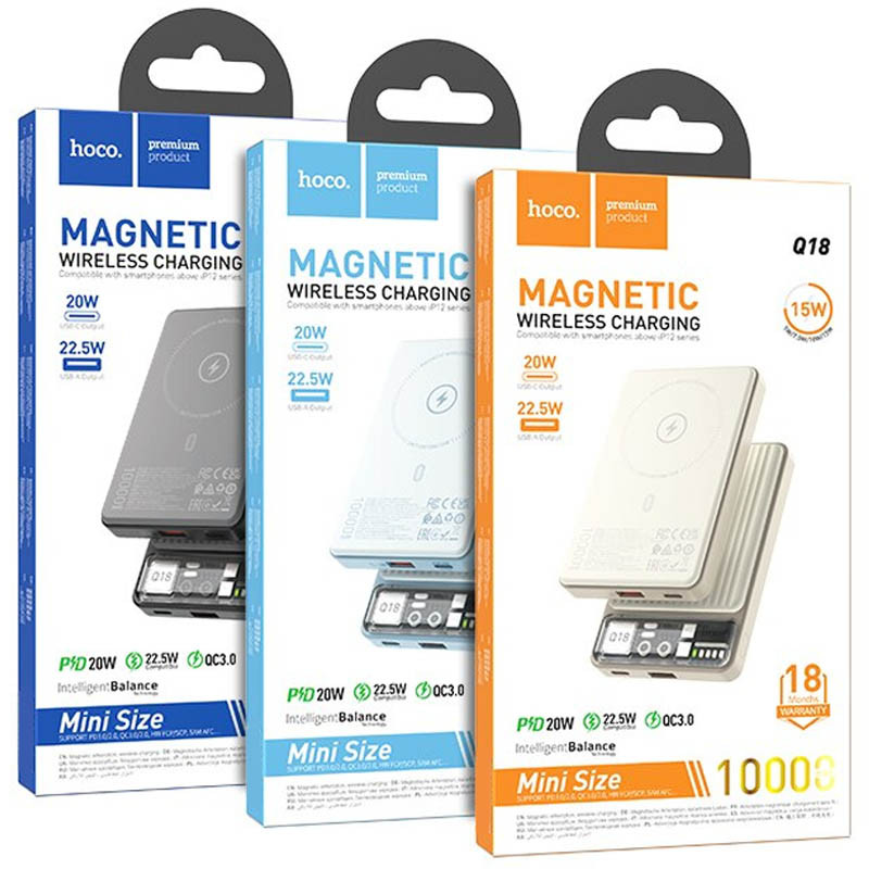 Фото Портативний ЗП Power Bank Hoco Q18 Tourer 22.5W із БЗУ 10000 mAh на vchehle.ua