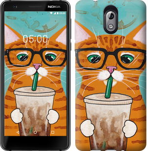 

Чехол Зеленоглазый кот в очках для Nokia 3.1 667175