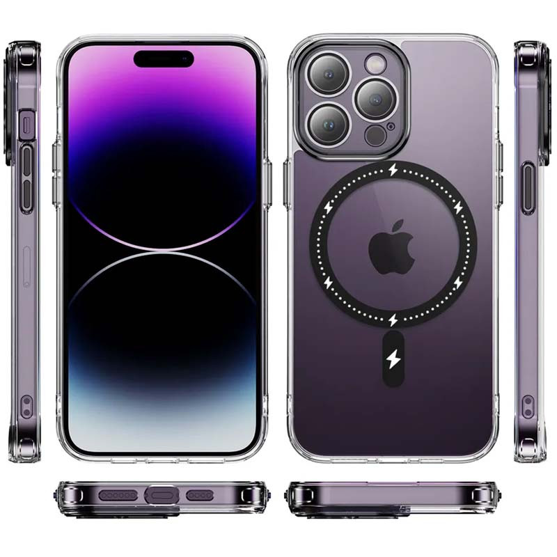 Фото Чехол TPU+PC Colorful with Magnetic Fit для Apple iPhone 13 Pro (6.1") (Black) в магазине vchehle.ua