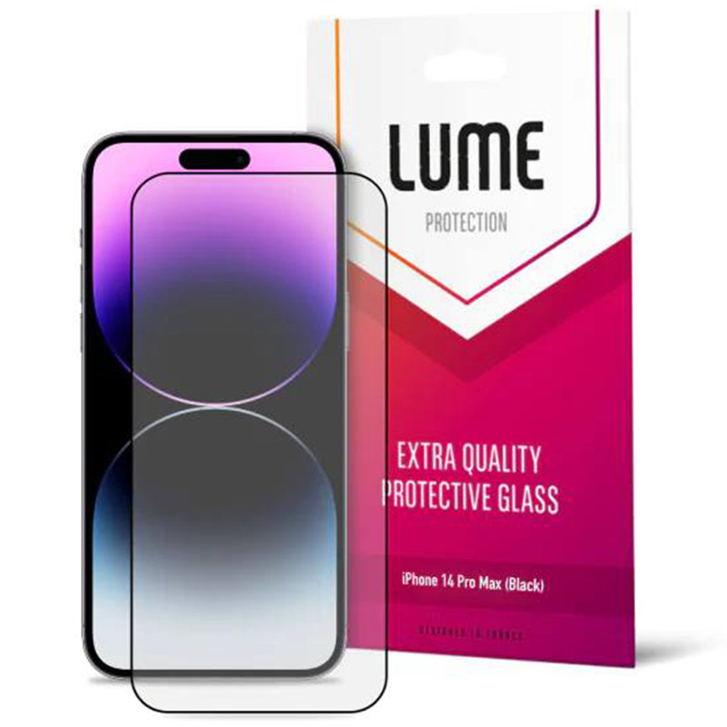 Фото Захисне 3D скло LUME Protection для Apple iPhone 14 Pro Max / 15 Plus (6.7") (Чорний) на vchehle.ua