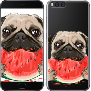 

Чехол Мопс и арбуз для Xiaomi Mi Note 3 843762