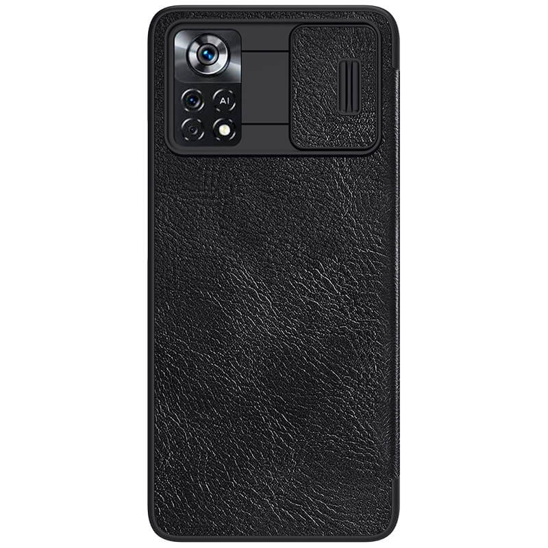 Фото Шкіряний чохол (книжка) Nillkin Qin Pro Camshield на Xiaomi Poco X4 Pro 5G (Чорний) на vchehle.ua
