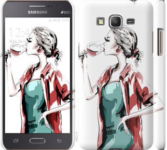 

Чехол Девушка с бокалом для Samsung Galaxy Grand Prime G530H 841376