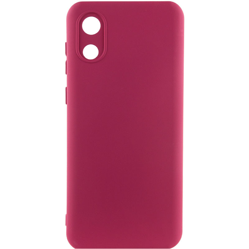 Чохол Silicone Cover Lakshmi Full Camera (A) на Samsung Galaxy A03 Core (Бордовий / Marsala)