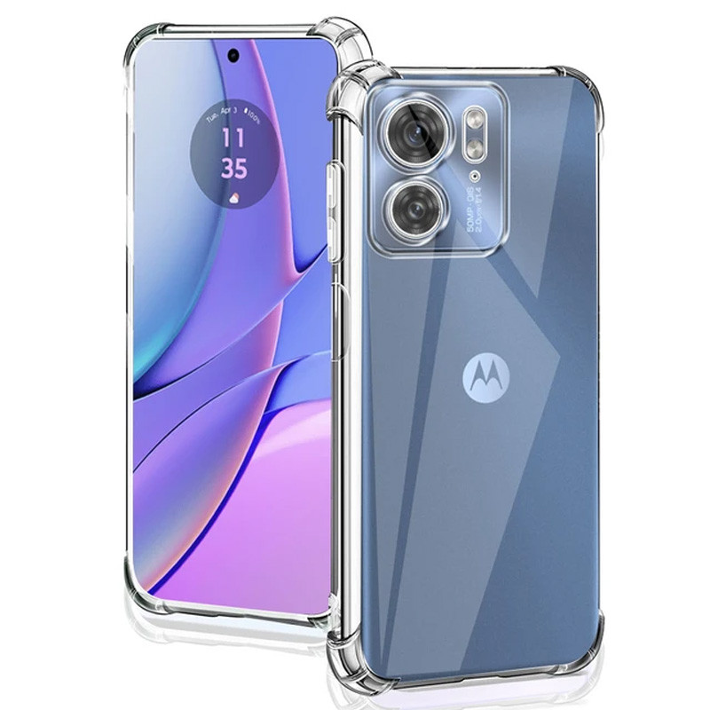 TPU чехол GETMAN Ease logo усиленные углы Full Camera для Motorola Edge 40 (Бесцветный (прозрачный))