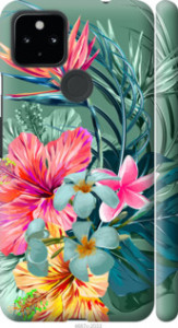Чехол Тропические цветы v1 для Google Pixel 5 XL