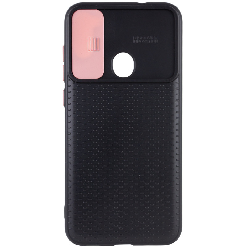Фото Чехол Camshield Black TPU со шторкой защищающей камеру для Samsung Galaxy A11 / M11 (Черный / Rose Gold) на vchehle.ua