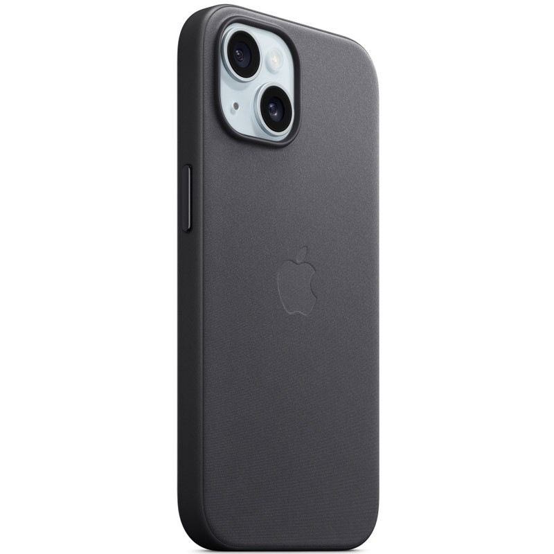 Фото Чохол FineWoven (AAA) with Magnetic Fit на Apple iPhone 15 (6.1") (Black) на vchehle.ua