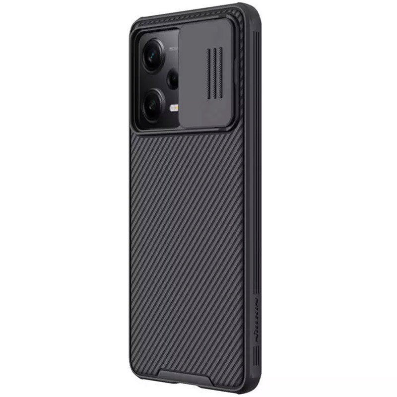 Фото Карбонова накладка Nillkin Camshield (шторка на камеру) на Xiaomi Poco X5 Pro 5G / Note 12 Pro 5G (Чорний / Black) в маназині vchehle.ua