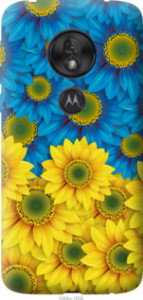 Чохол Жовто-блакитні квіти на Motorola Moto G7 Play