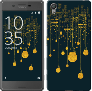 

Чехол Иллюстрация ночного города для Sony Xperia X F5122 592352