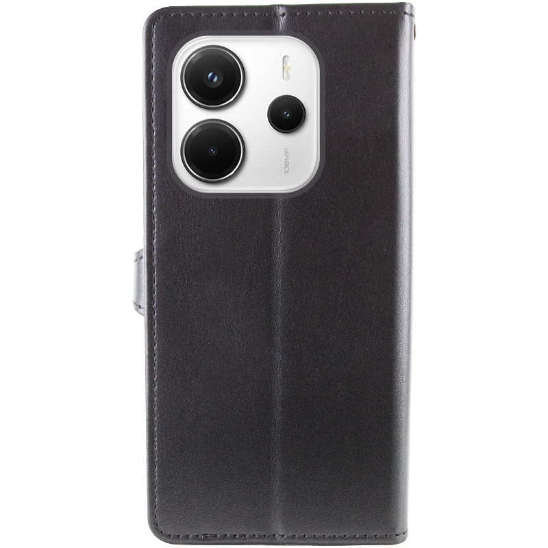 Фото Кожаный чехол-книжка GETMAN Gallant (PU) для Xiaomi Redmi Note 14 4G (Europe version) (Черный) на vchehle.ua