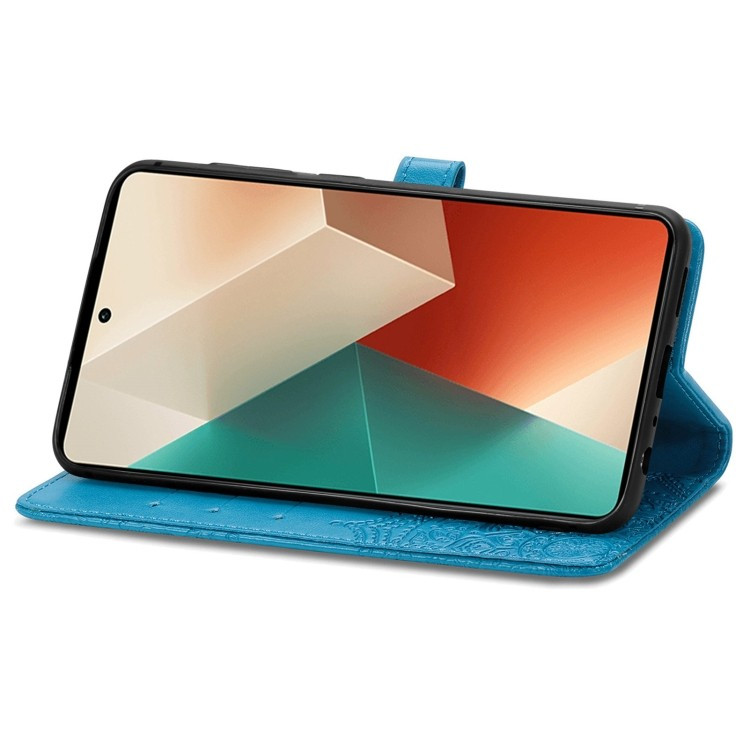 Шкіряний чохол-книжка Art Case з візитницею на Xiaomi Redmi Note 14 Pro 4G (Синій) в магазині vchehle.ua