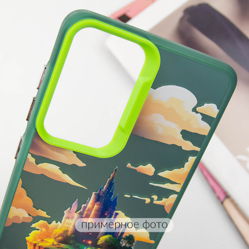 Фото TPU+PC чехол TakiTaki Fantasy magic glow для Apple iPhone 15 Pro Max (6.7") (Sky castle - Green) в магазине vchehle.ua