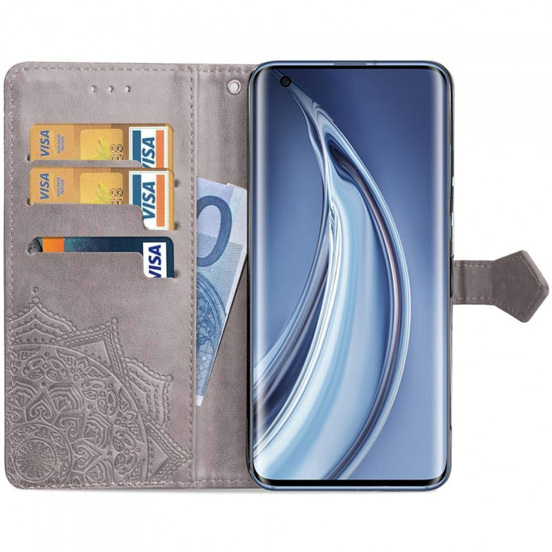 

Шкіряний чохол (книжка) Art Case з візитницею для Xiaomi Mi 10 (Сірий) 883697