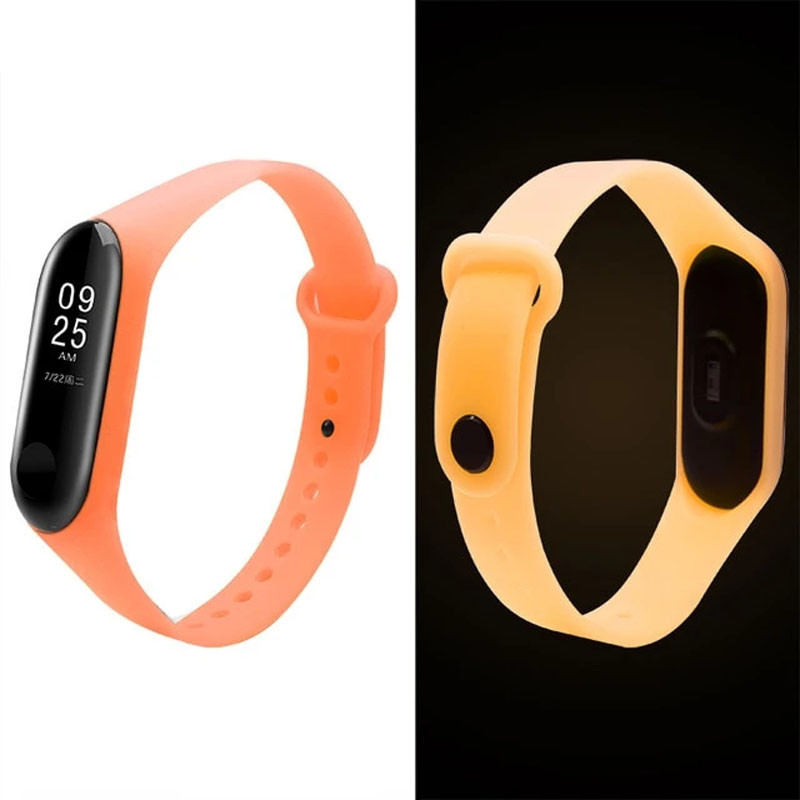 Фото Силіконовий ремінець Neon для Xiaomi Mi Band 5 / 6 (Помаранчевий) в маназині vchehle.ua