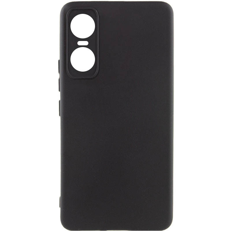 Чохол Silicone Cover Lakshmi Full Camera (A) на Tecno Pop 6 Pro (Чорний / Black)