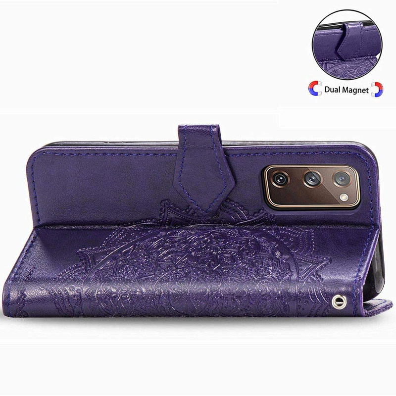 Купить Кожаный чехол-книжка Art Case с визитницей для Samsung Galaxy S20 FE (Фиолетовый) на vchehle.ua