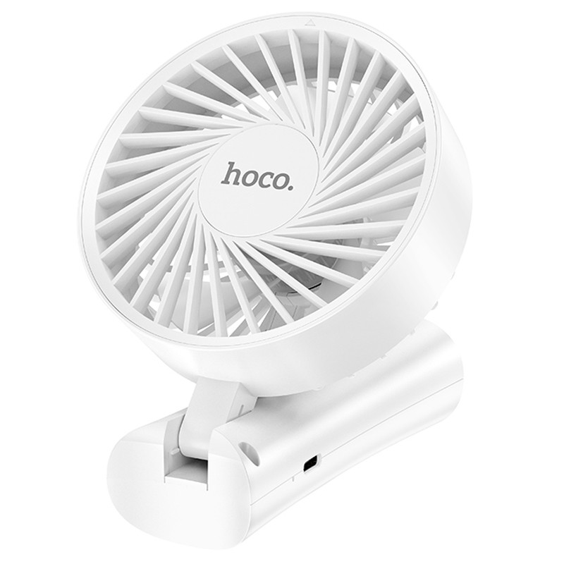 Фото Портативный вентилятор Hoco HX20 Xpress handheld fan 1200 mAh (White) в магазине vchehle.ua