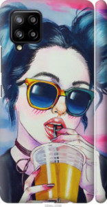 Чехол Арт-девушка в очках для Samsung Galaxy A42 A426B