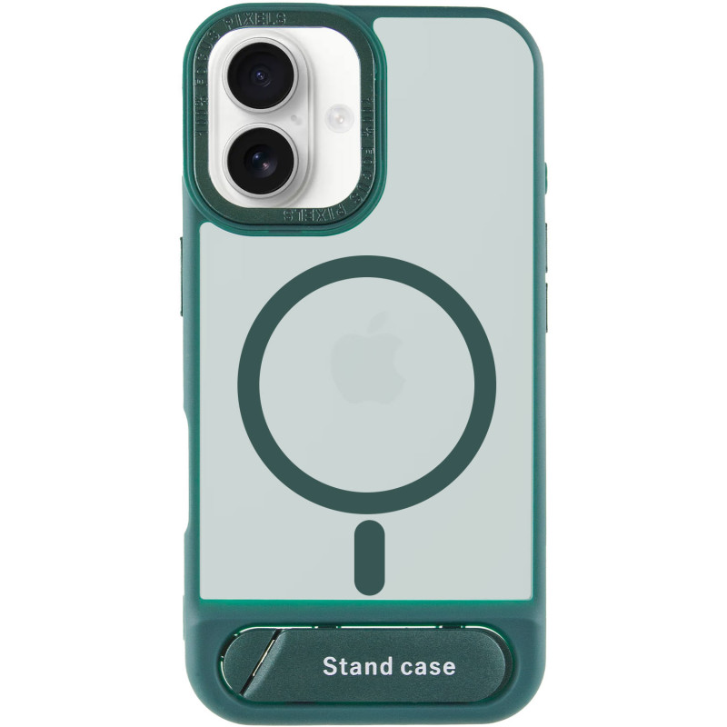 Фото TPU+PC чехол Stand case для Apple iPhone 16 (6.1") (Green) на vchehle.ua