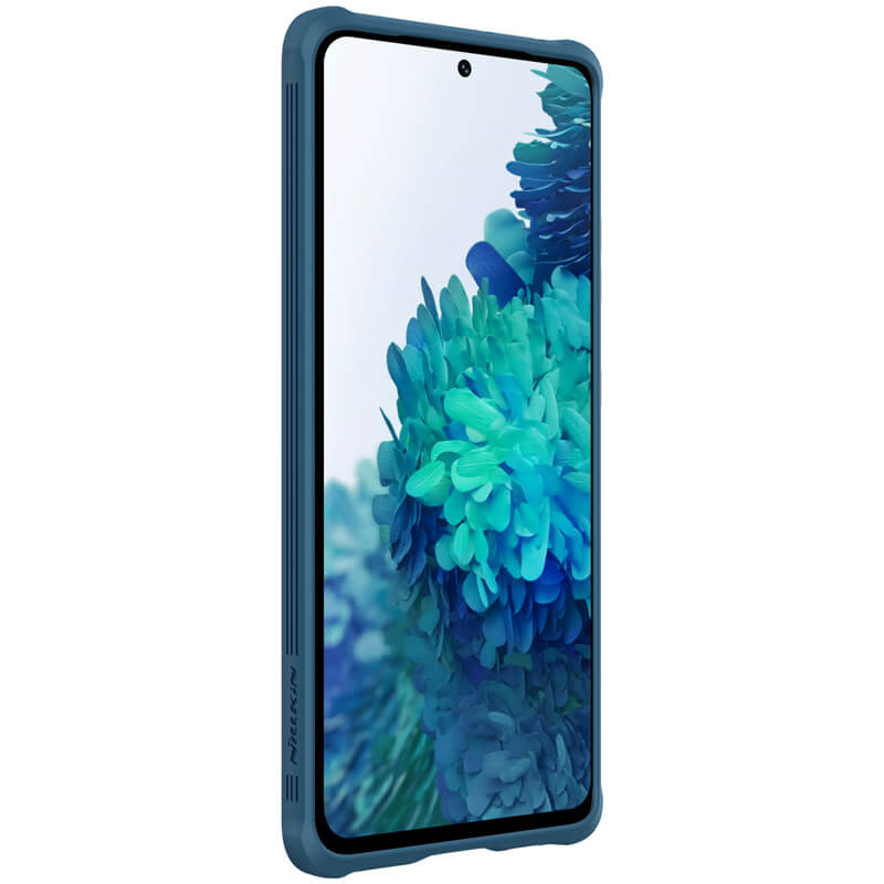 Заказать Карбоновая накладка Nillkin Camshield (шторка на камеру) для Samsung Galaxy S21 Ultra (Синий / Blue) на vchehle.ua