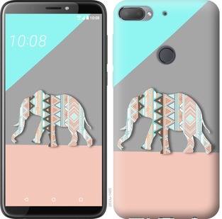 

Чехол Узорчатый слон для HTC Desire 12 Plus 672377