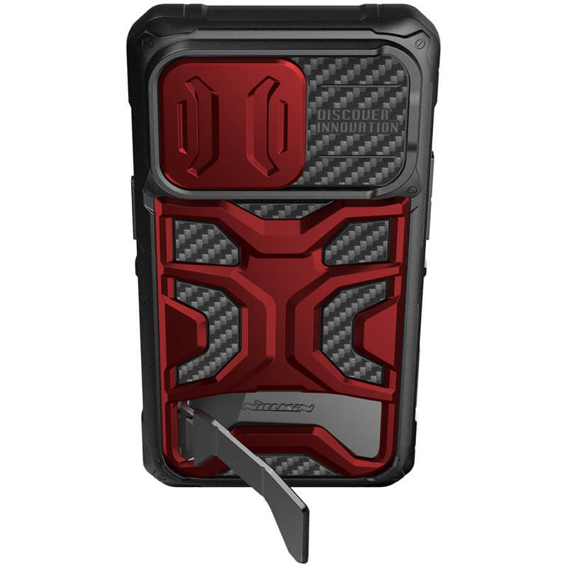 TPU+PC чехол Nillkin CamShield Adventurer Pro (шторка на камеру) для Apple iPhone 14 Pro (6.1") (Maga Red) в магазине vchehle.ua